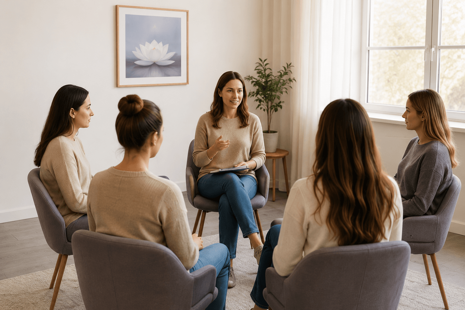Sessão de terapia EMDR em grupo
